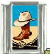 Cowboy boots and hat -9mm photo Italian charm
